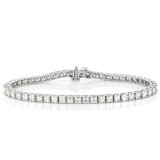 8.24 Cts. 14K White Gold Princess Cut Diamond Bracelet